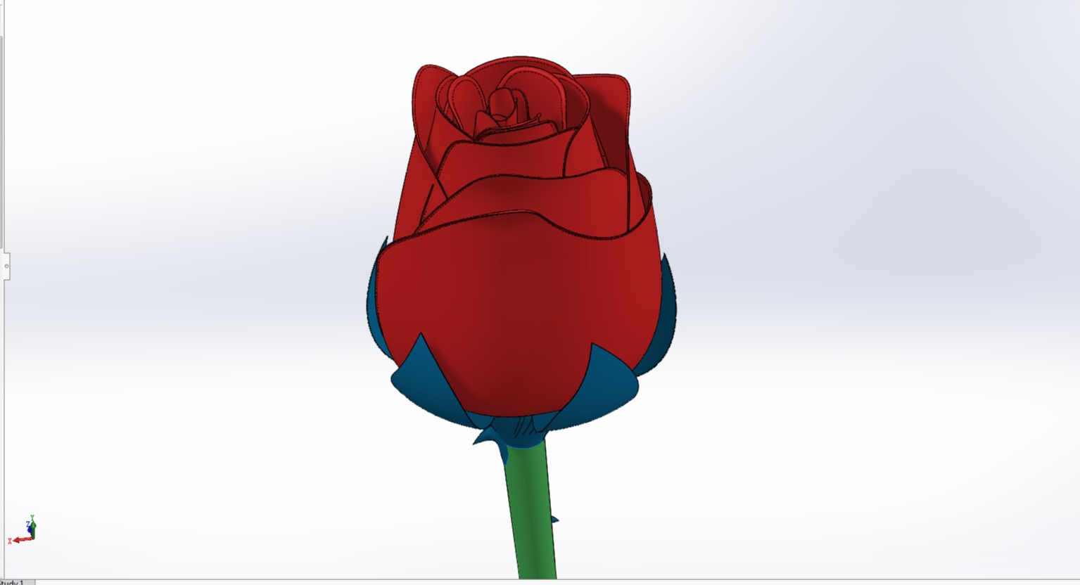 SOLIDWORKS玫瑰花-模型下载