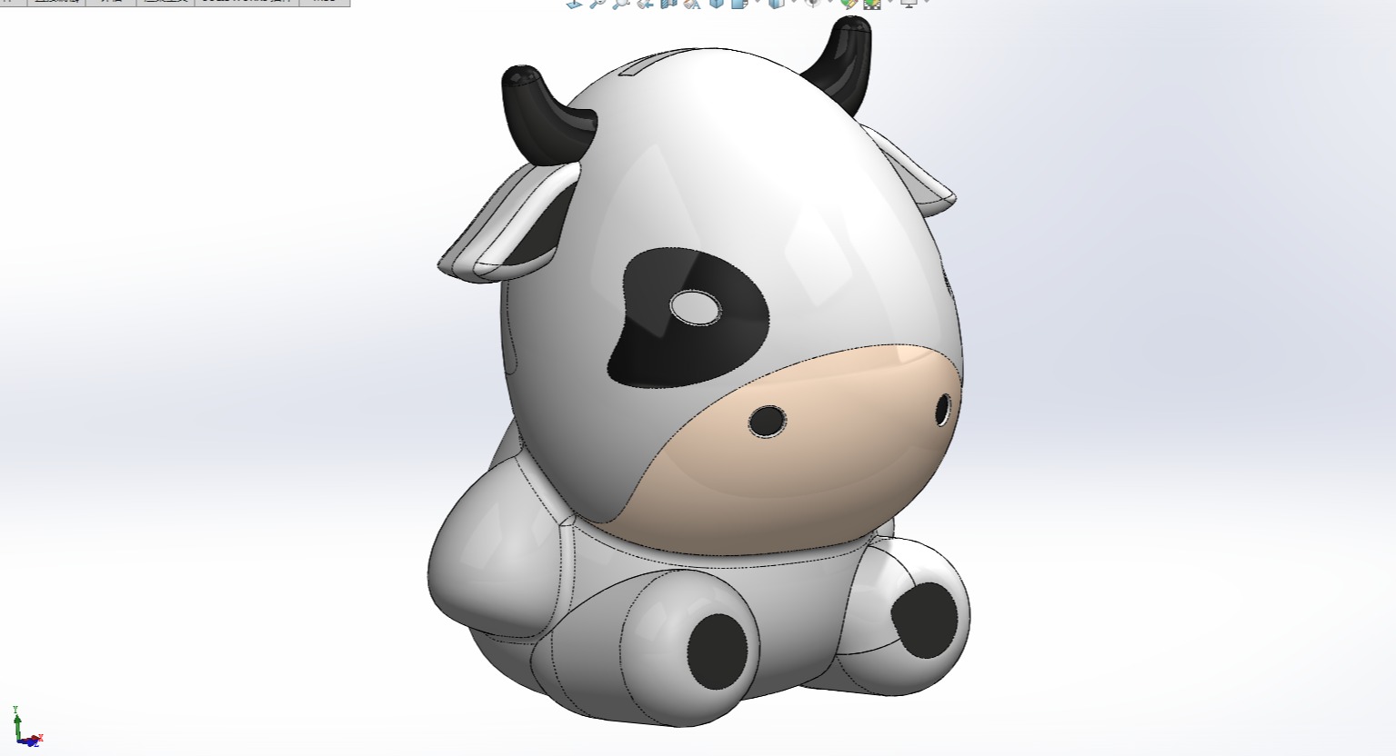 SOLIDWORKS模型-小奶牛免费下载