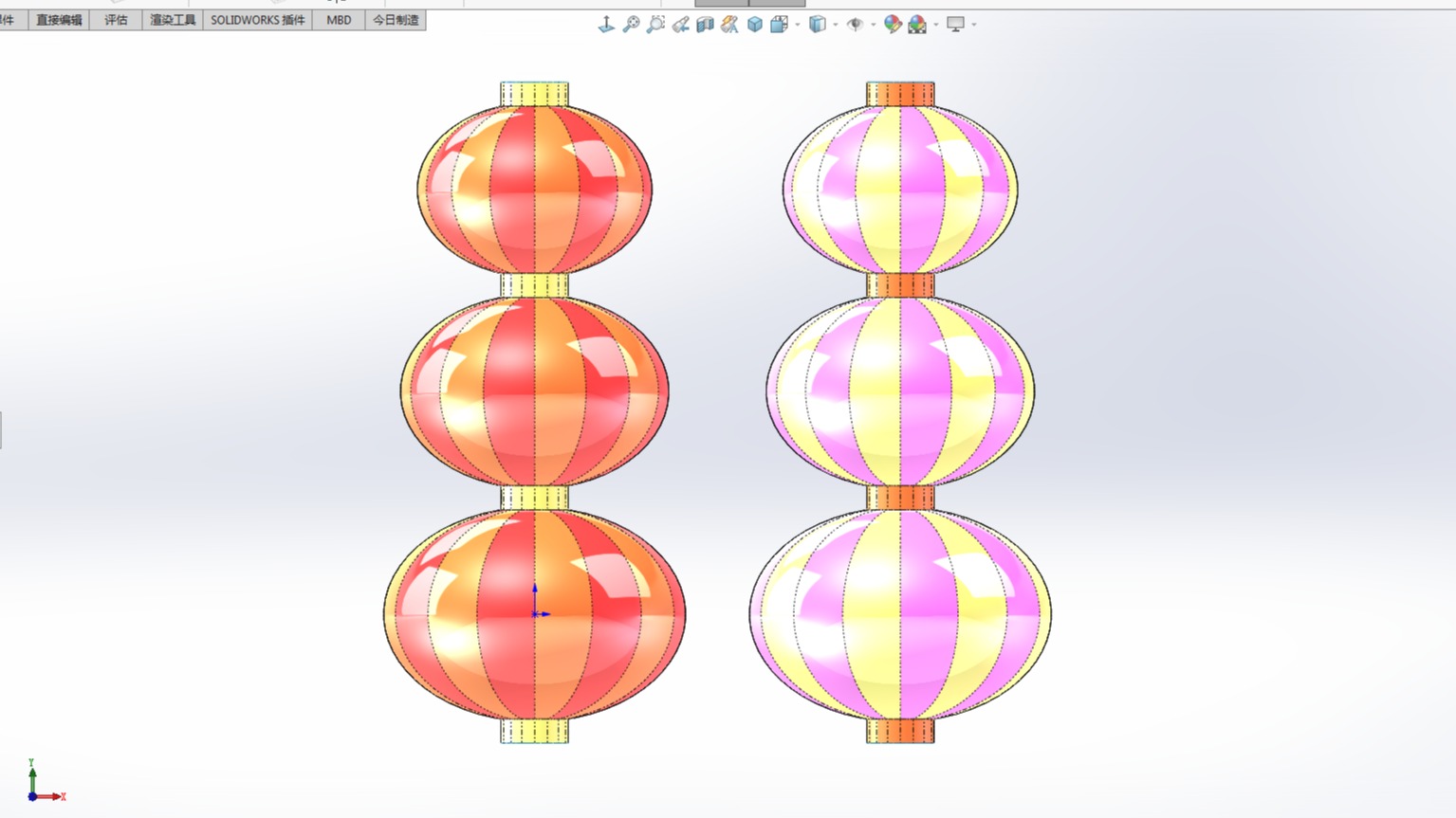 SOLIDWORKS模型-灯笼