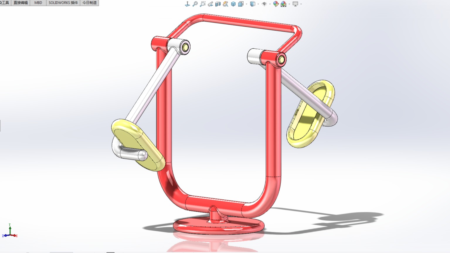 SOLIDWORKS模型-漫步机健身器