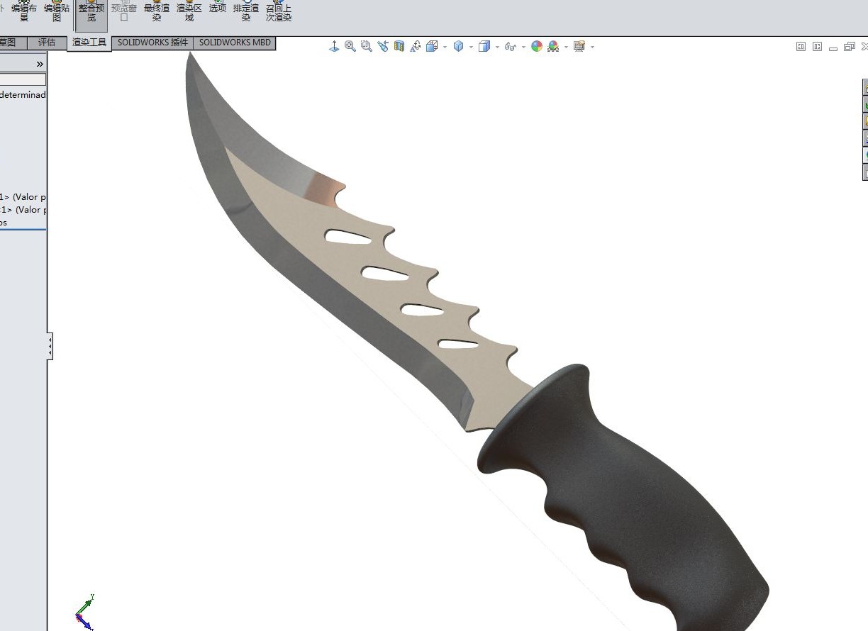 SOLIDWORKS模型-匕首