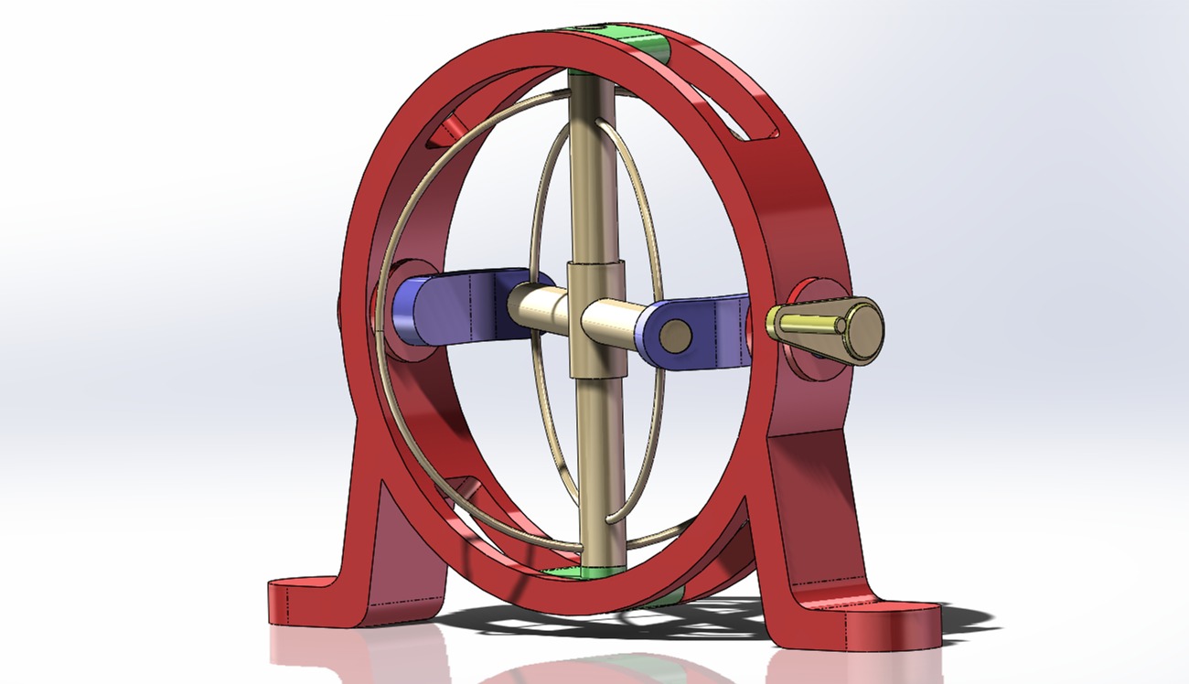 SOLIDWORKS模型下载-圆形滑块曲柄机构