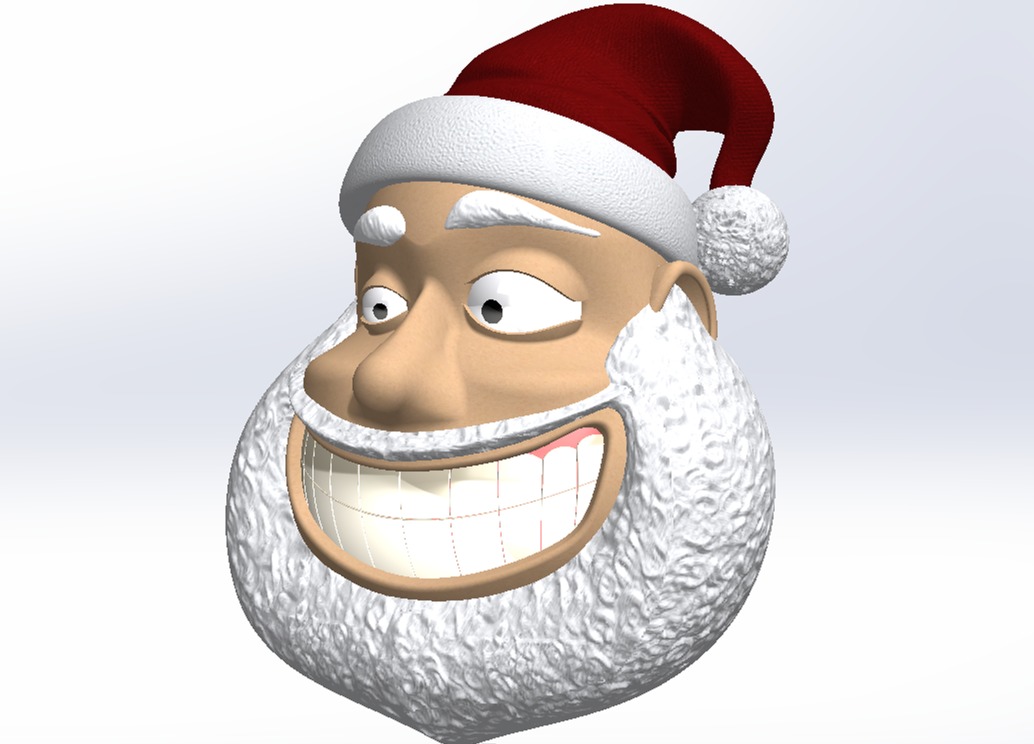 SOLIDWORKS模型下载-圣诞老人头像