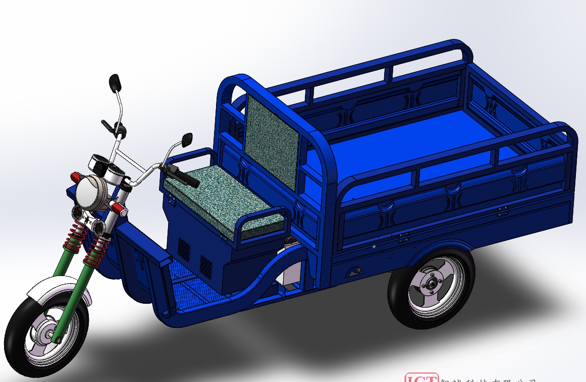 SOLIDWORKS模型下载--电动三轮车（整车完整结构）