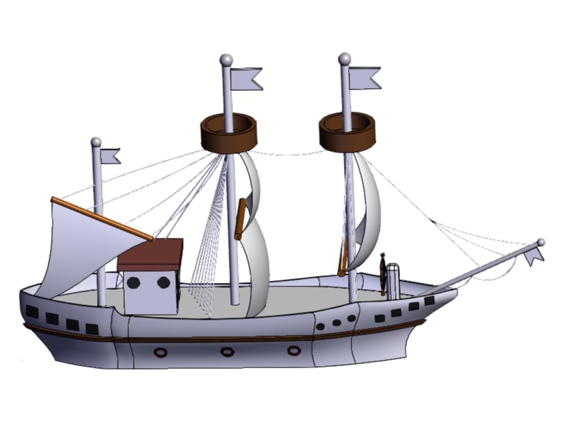 SOLIDWORKS模型下载--海盗船
