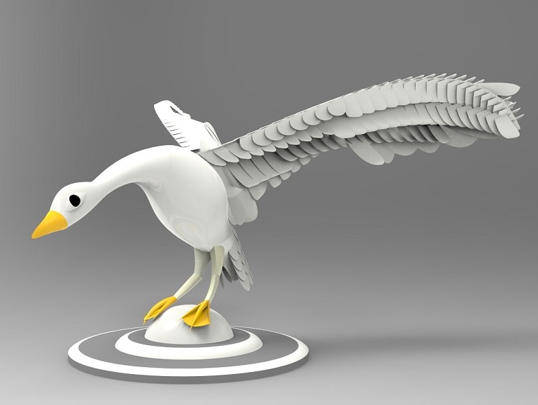 SOLIDWORKS模型下载--会飞的大鹅