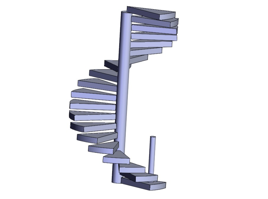 SOLIDWORKS模型下载--螺旋楼梯