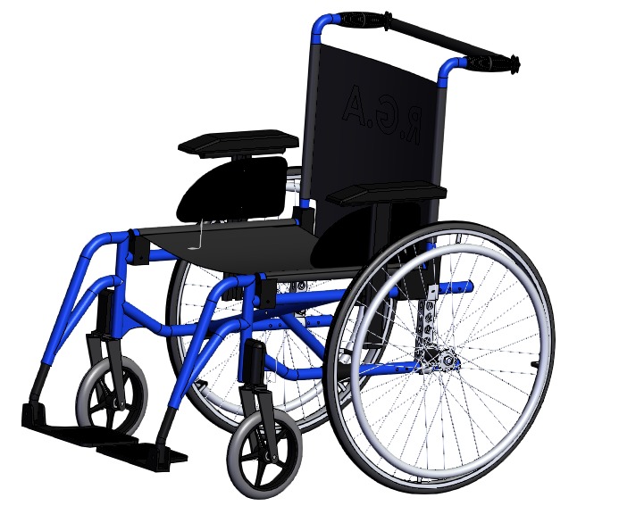 SOLIDWORKS模型下载--普通轮椅