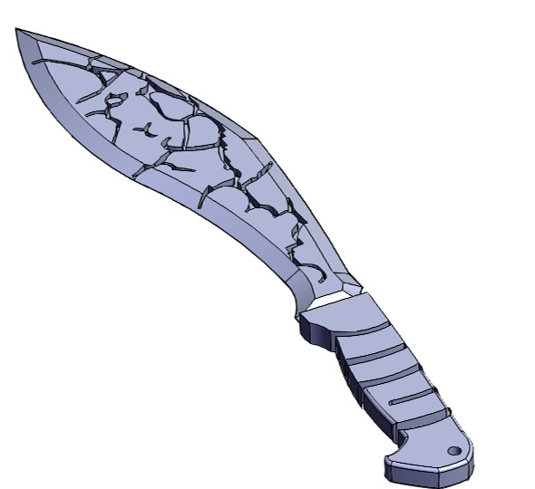 SOLIDWORKS模型下载--震地刀(尼泊尔军刀)
