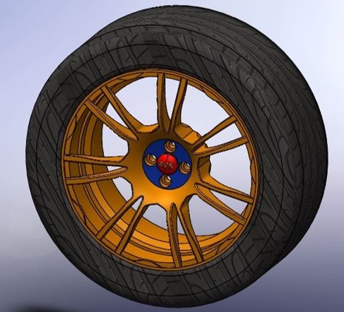 SOLIDWORKS模型下载--汽车轮胎轮辋