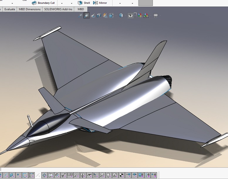 SOLIDWORKS模型下载--达索阵风战斗机