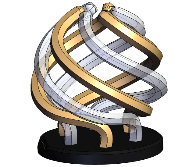 SOLIDWORKS模型下载--圆形奖杯