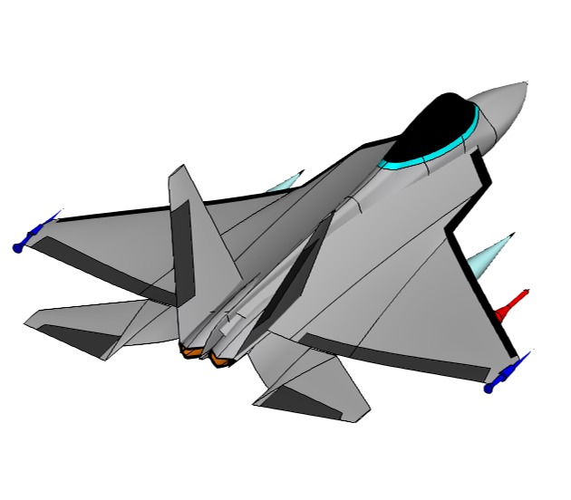 SOLIDWORKS模型下载--洛克希德马丁F-22猛禽飞机外形