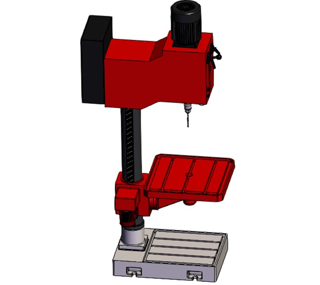 SOLIDWORKS模型下载--垂直钻床