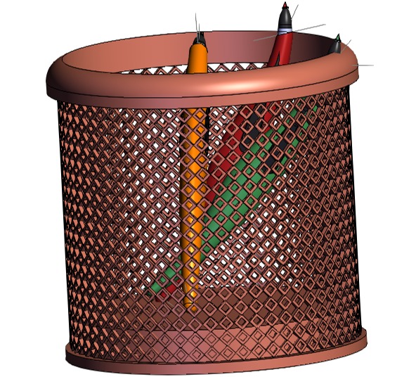 SOLIDWORKS模型下载--笔筒篓