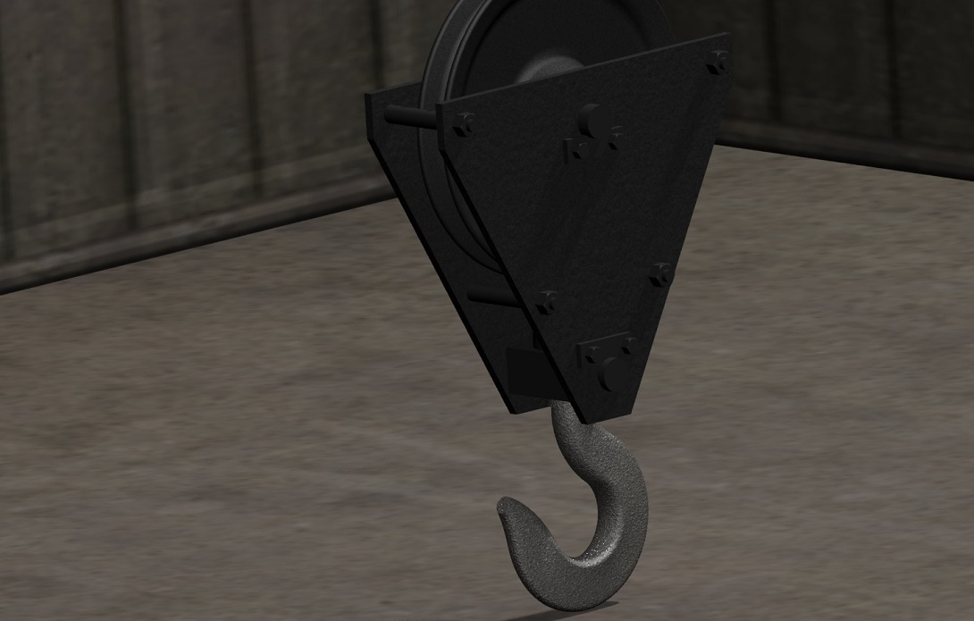Crane Hook with Pulley Block1