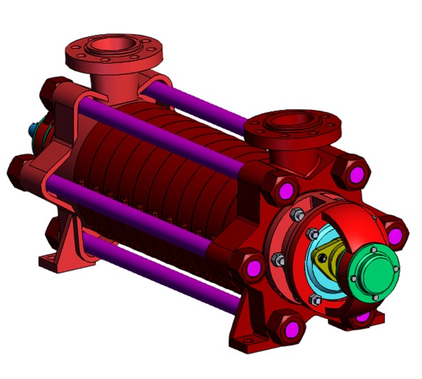 SOLIDWORKS模型下载--DG46多级泵