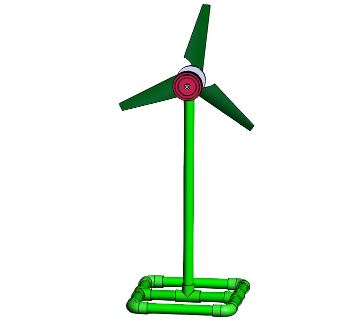SOLIDWORKS模型下载--小型风力机
