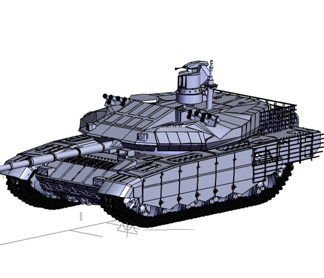 SOLIDWORKS模型下载--t90坦克
