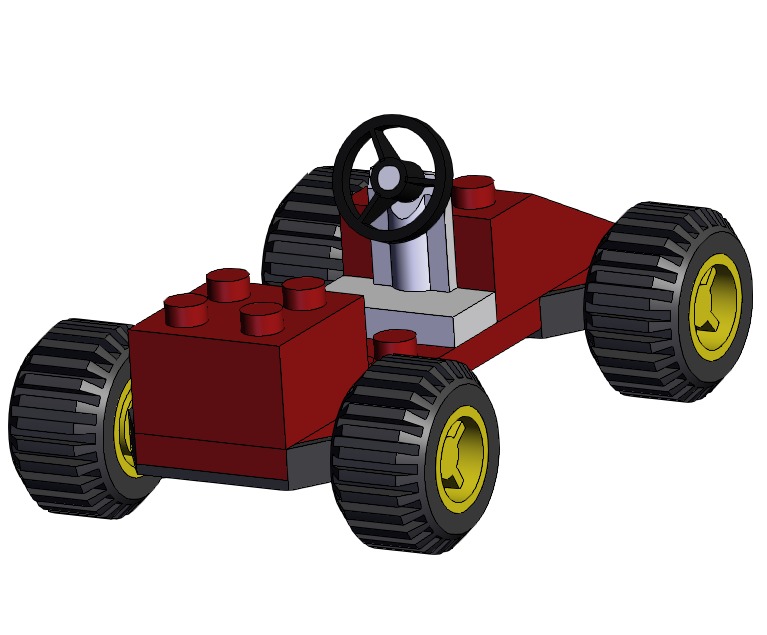 SOLIDWORKS模型下载--乐高玩具车