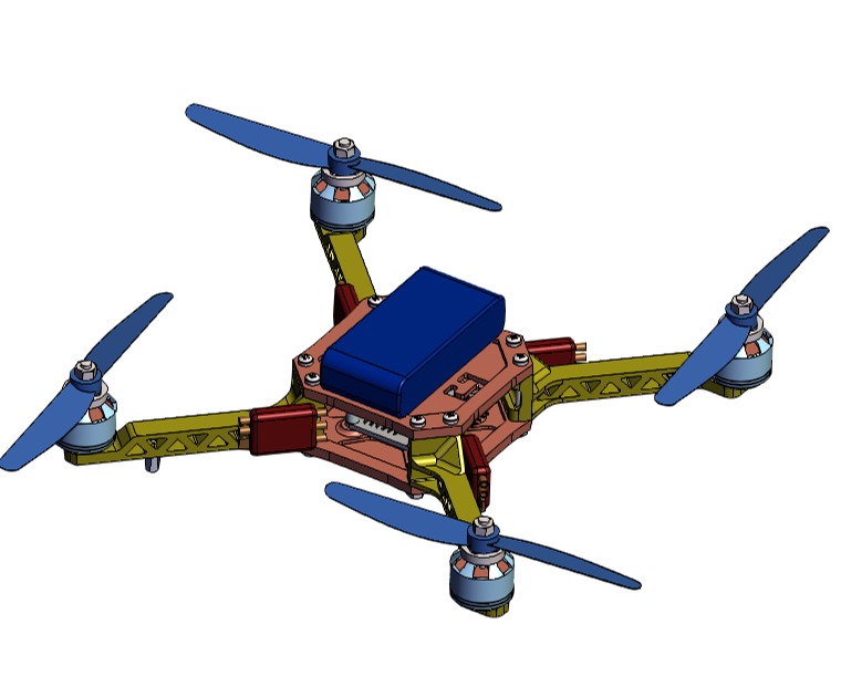 SOLIDWORKS模型下载--四翼无人机