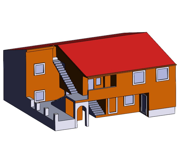 SOLIDWORKS模型下载--二层小楼房