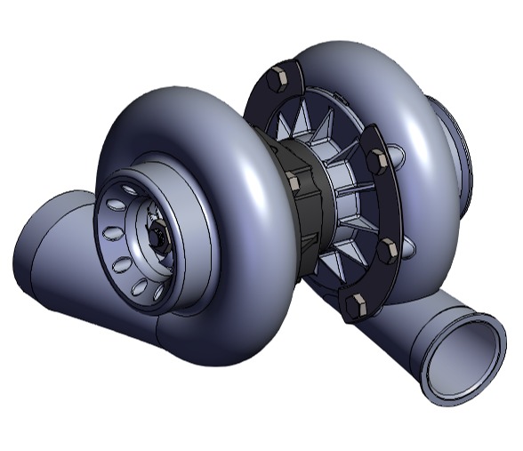 SOLIDWORKS模型下载--涡轮增压器总成