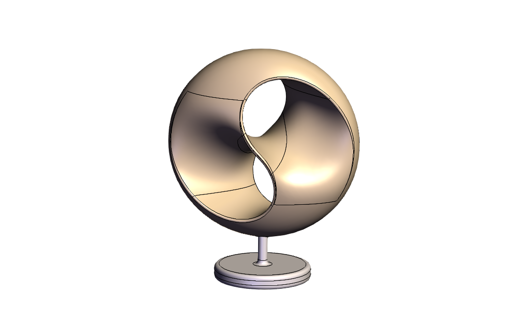 SOLIDWORKS模型下载--艺术曲面台式