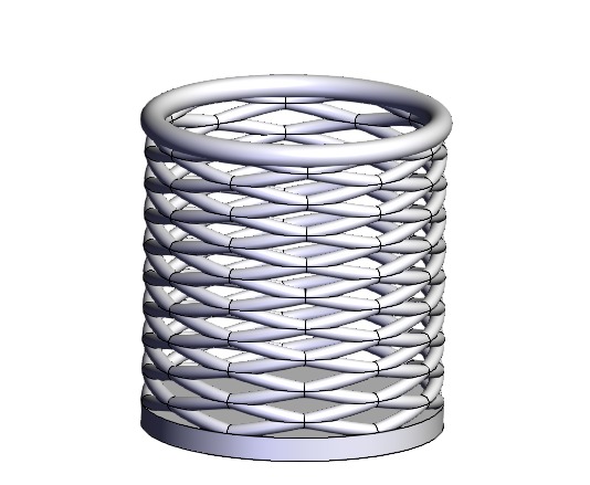 solidworks模型下载--笔筒