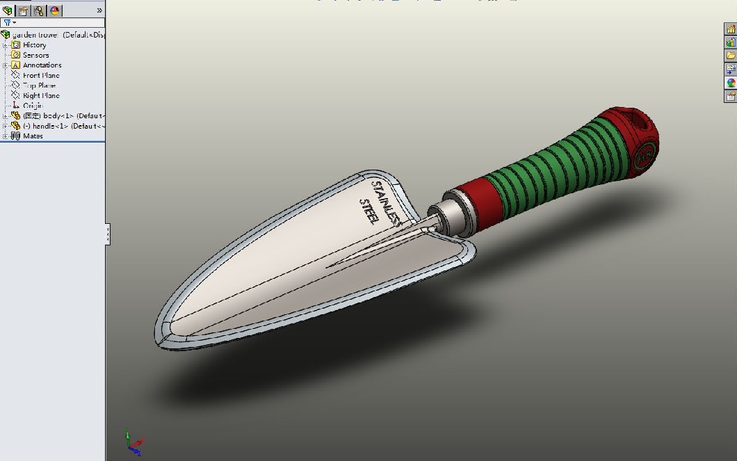 SOLIDWORKS模型图纸免费下载-铲子