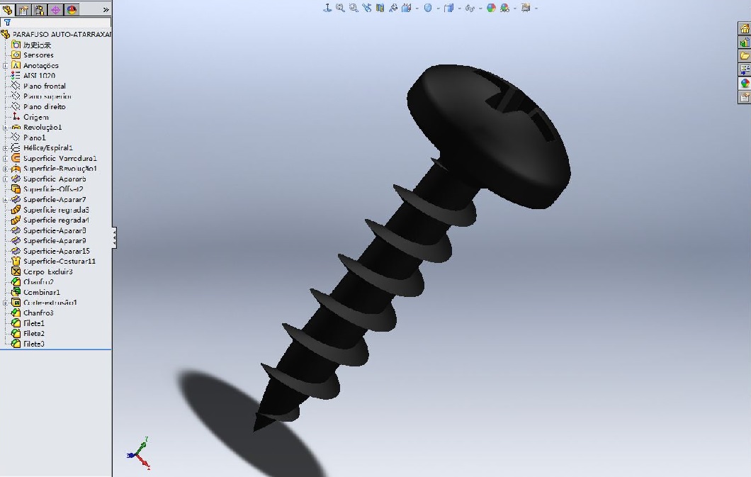 SOLIDWORKS模型图纸免费下载-螺钉