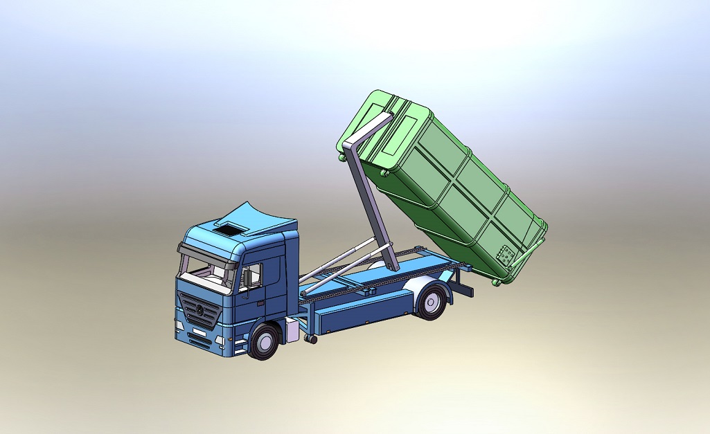SOLIDWORKS模型图纸免费下载-垃圾车