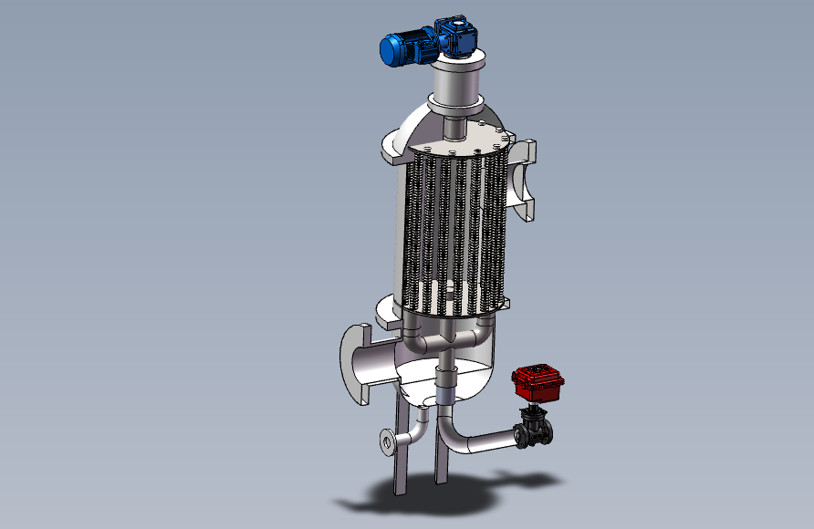 SOLIDWORKS模型图纸免费下载-反冲洗过滤器