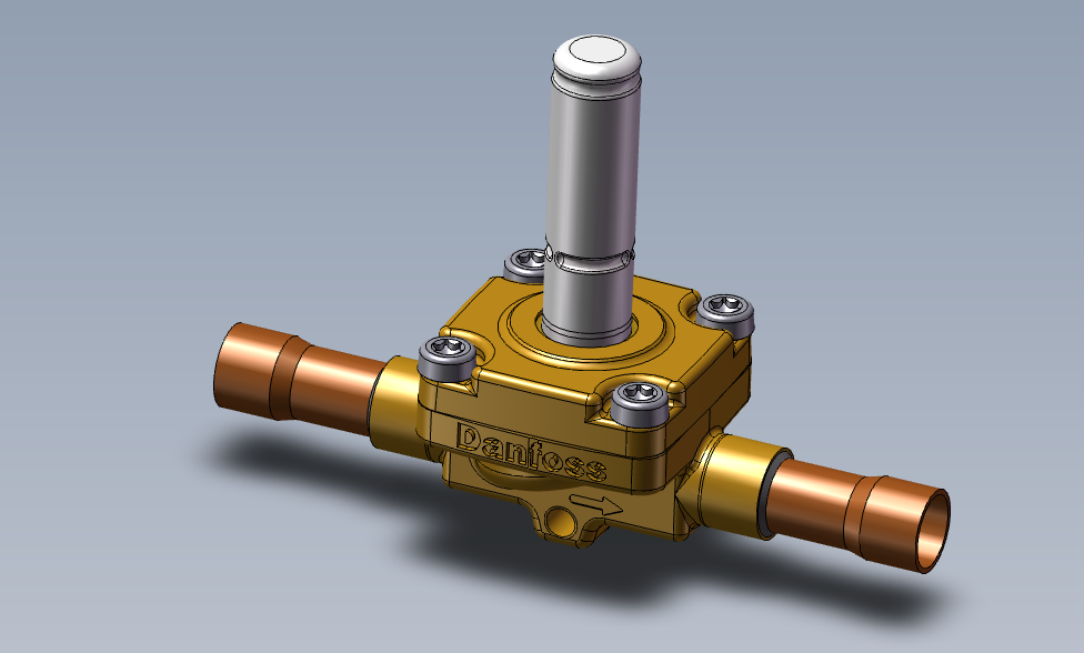 SOLIDWORKS模型图纸免费下载-EVR10制冷电磁阀