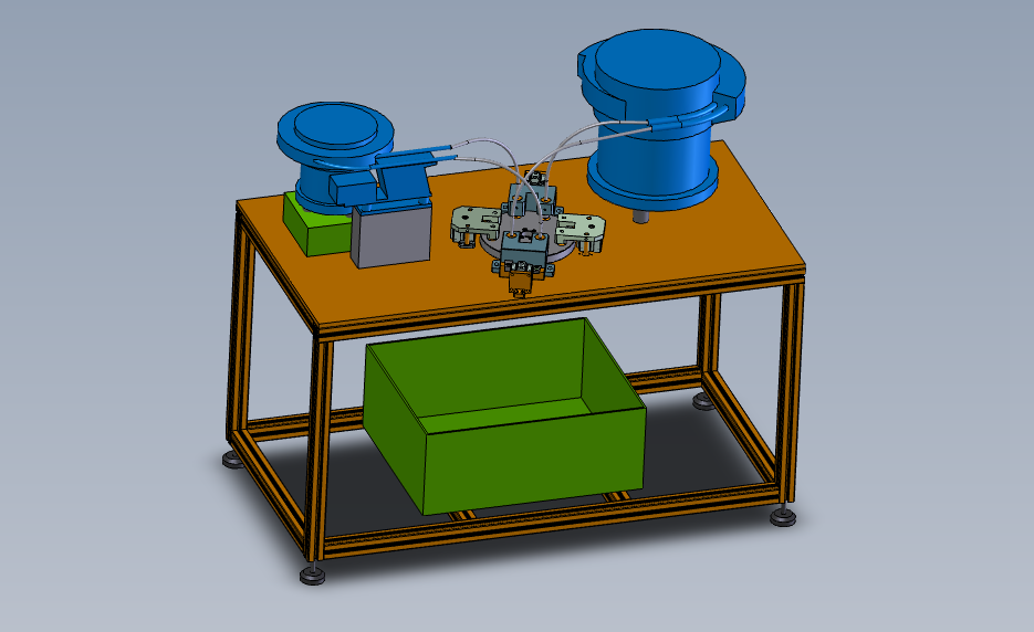 SOLIDWORKS模型图纸免费下载-弹簧组装机