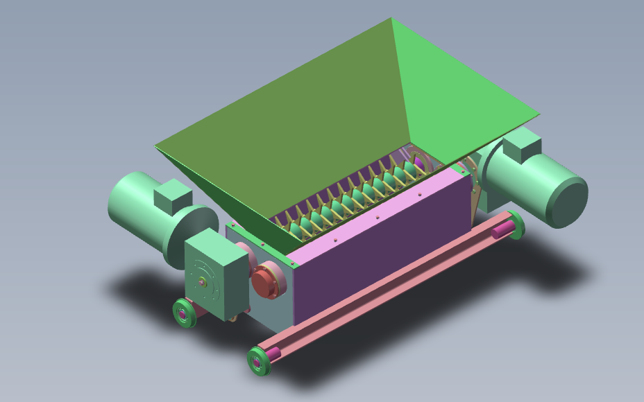 SOLIDWORKS模型图纸免费下载-塑料瓶破碎机