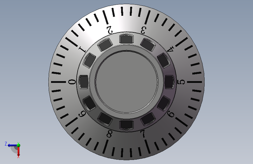 SOLIDWORKS模型图纸免费下载-带刻度旋钮