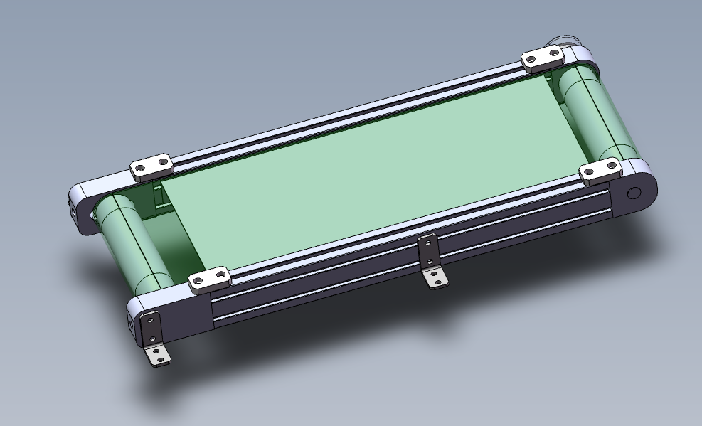 SOLIDWORKS模型图纸免费下载-PVC铝型材输送带