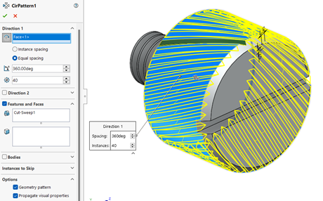 使用 SOLIDWORKS 生成滚花特征_教程
