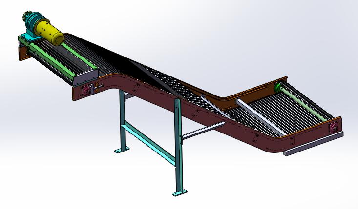 SOLIDWORKS模型图纸免费下载-2700履带传送机