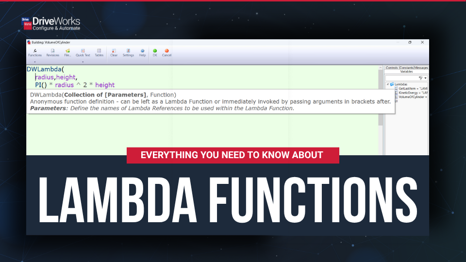 您需要了解的有关DriveWorks Lambda 的所有信