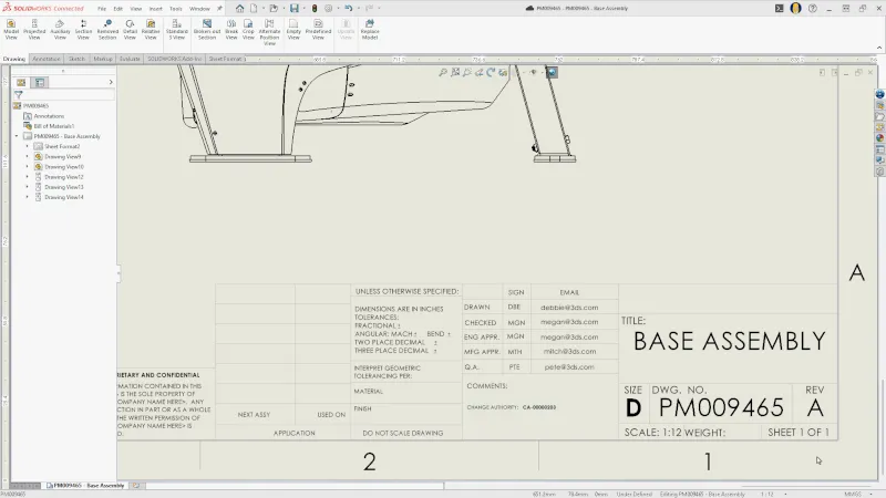 成熟度状态信息的图纸标记