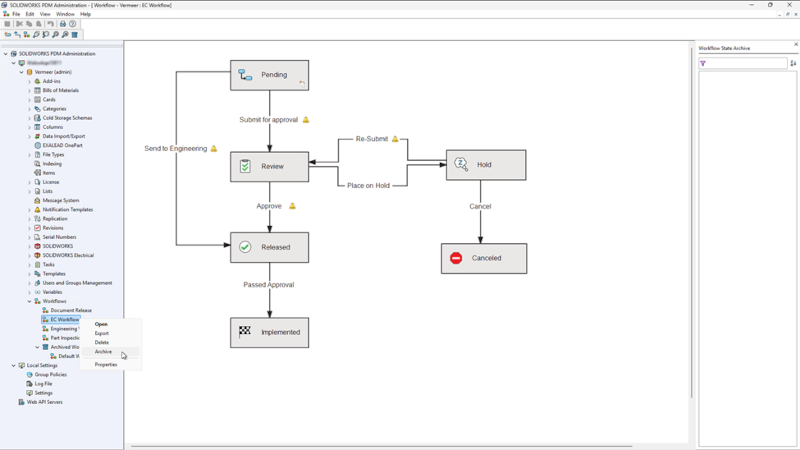 PDM归档工作流程