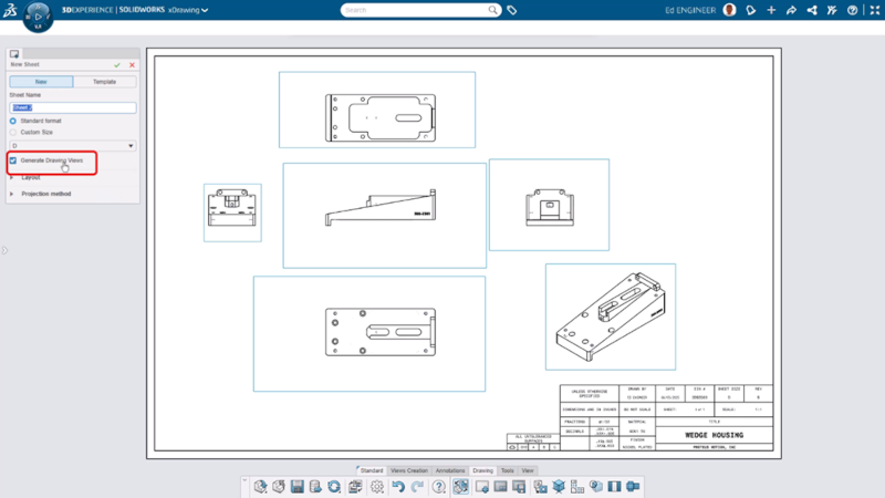 SW生成式绘图视图简化文档工作流程