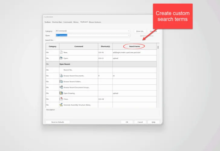 SOLIDWORKS 2026自定义查找 SOLIDWORKS 2026自定义查找