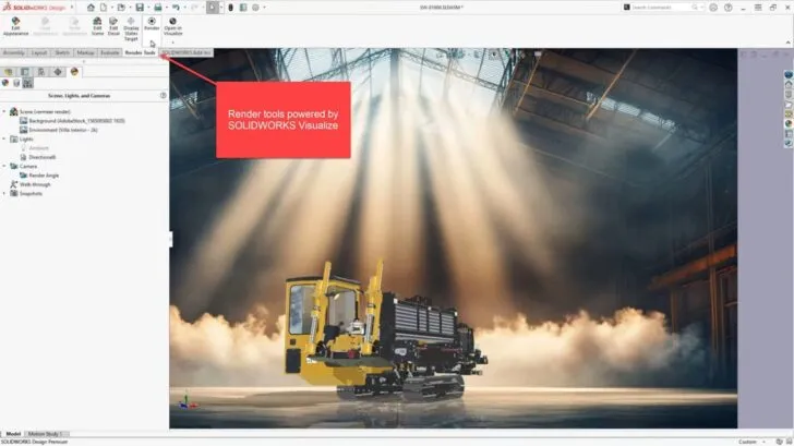 SOLIDWORKS Visualize取代了一个集成渲染引擎 SOLIDWORKS Visualize取代了一个集成渲染引擎