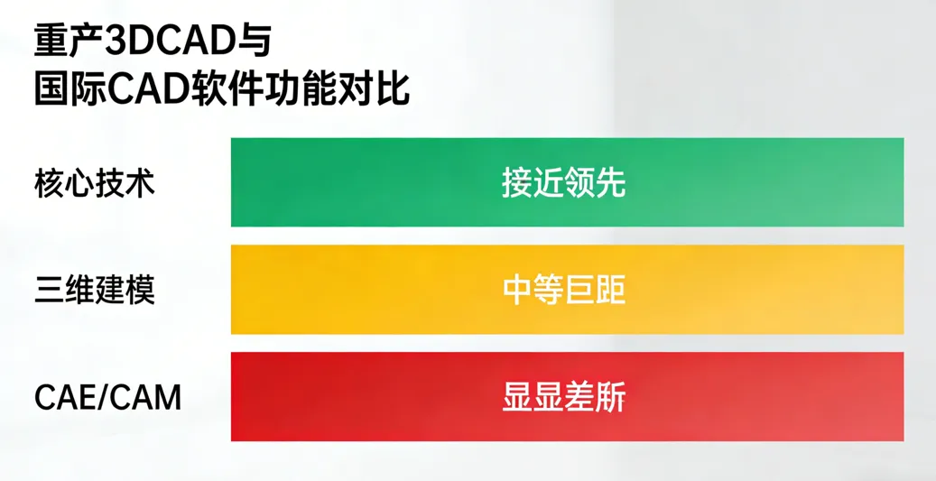 国产3D CAD与国际CAD软件相比功能差距分析！