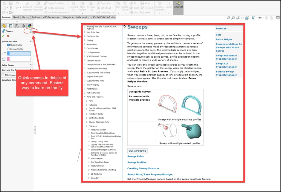 快速访问SOLIDWORKS帮助文件查找解决方案
