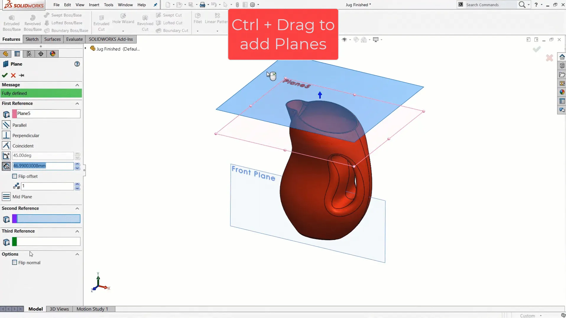快速轻松地添加中间平面和偏移平面