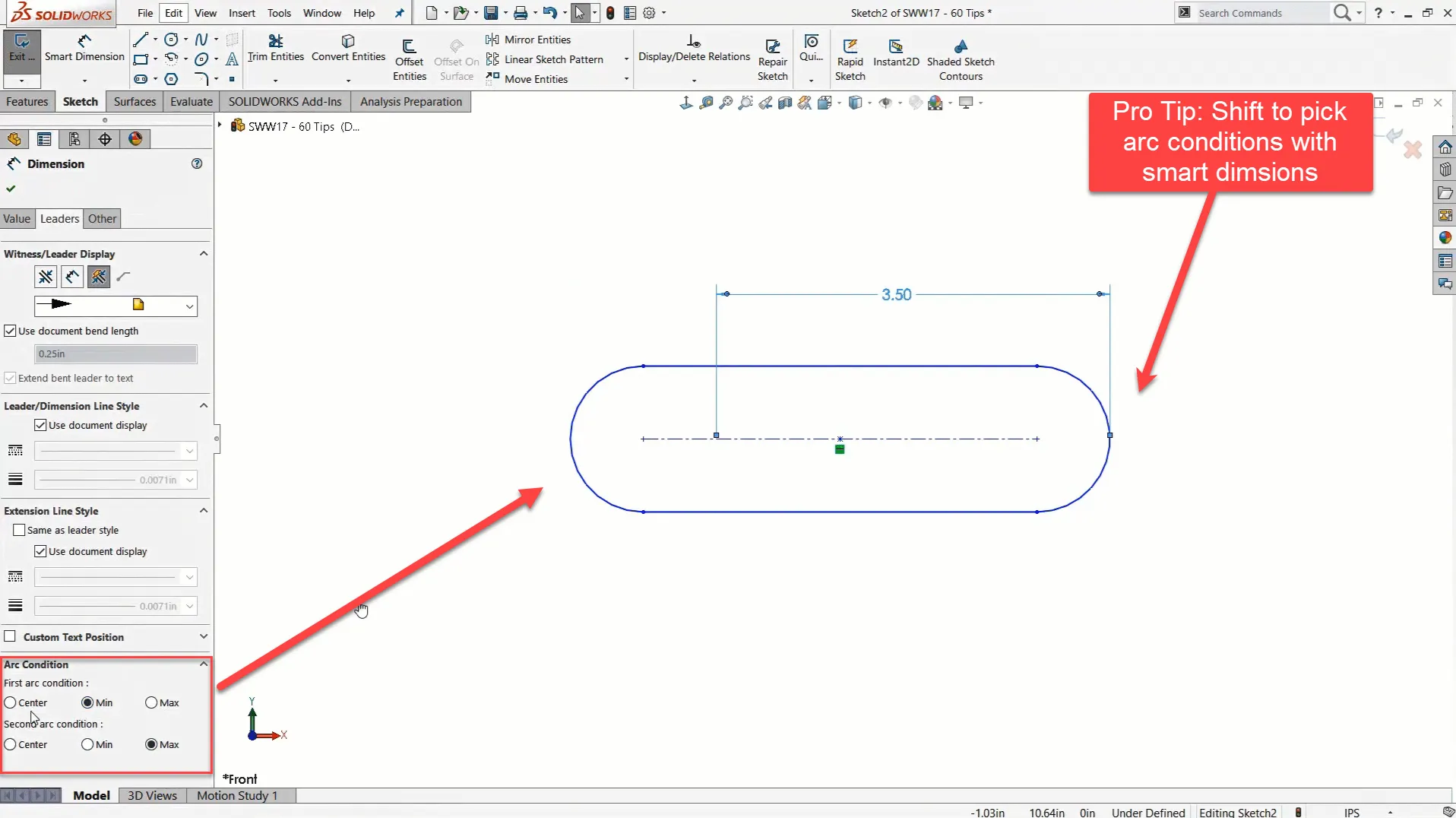 用Shift键轻松为切线添加维度